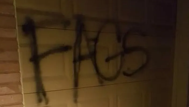 Slur Found on Garage in Denton Texas